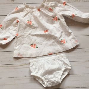 Janie and Jack Floral Top Set